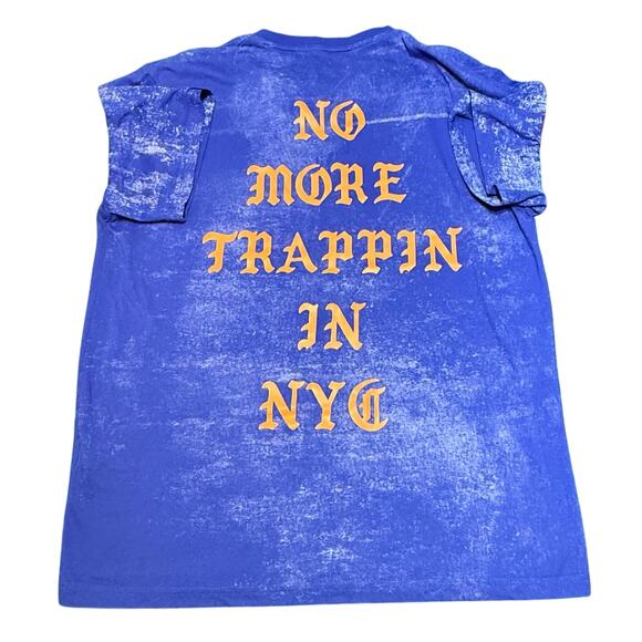 Rise As 1ne Other - Rise as 1NE No More Trappin NYC Tee Shirt XL Blue Wash Orange Lettering